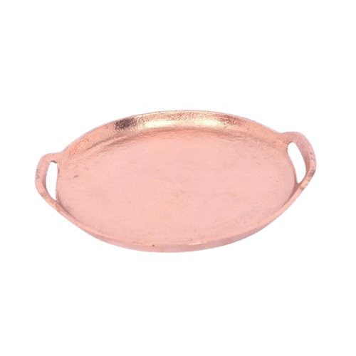 ALUMINIUM ROUND SERVING TRAY (GOLD)